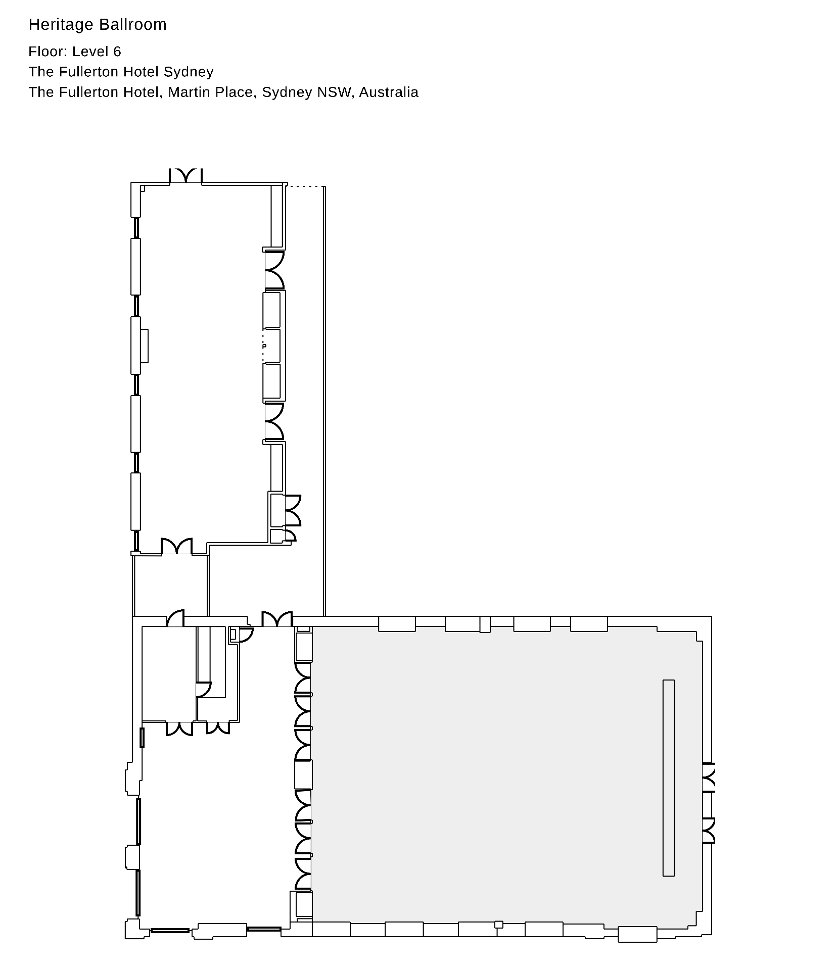 Heritage Ballroom floor plan